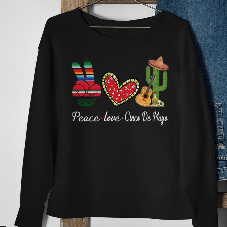 Peace Love Cinco De Mayo Funny Sweatshirt Gifts for Old Women