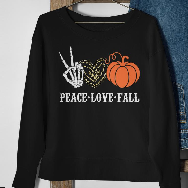 Peace Love Fall Peace Love Pumpkin Sweatshirt Gifts for Old Women