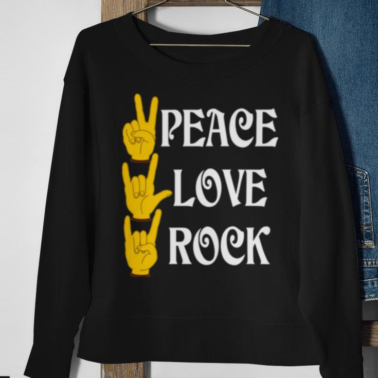 Peace Love Rock V3 Sweatshirt Gifts for Old Women