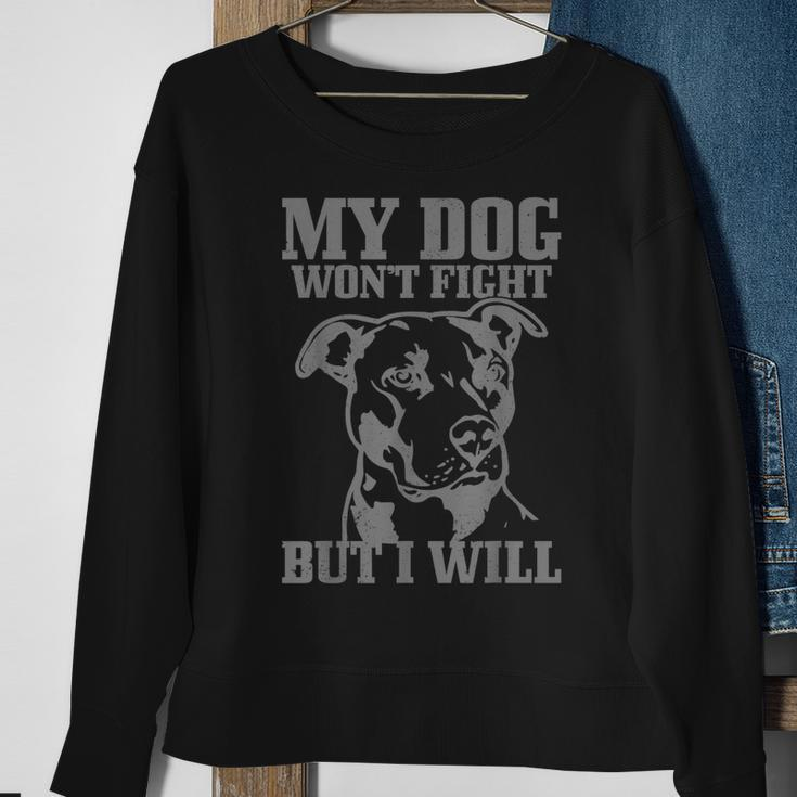 Pitbull Funny Dog Pitbull Mom Pitbull Dad V2 Sweatshirt Gifts for Old Women