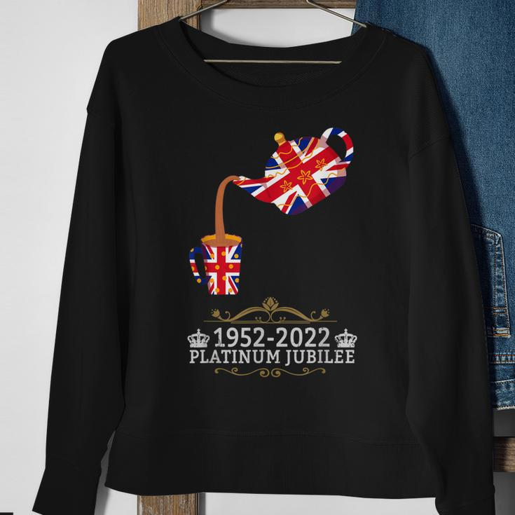 Platinum Jubilee 2022 Union Jack For Kids & Jubilee Teapot Sweatshirt Gifts for Old Women