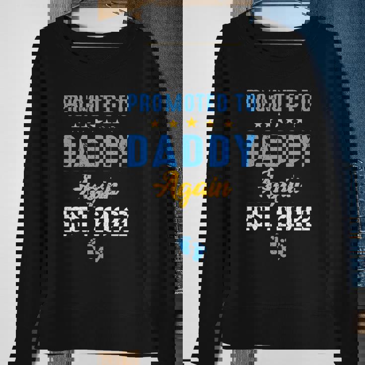 Promoted To Daddy Again 2022 Funny Soon To Be Daddy Again Sweatshirt Gifts for Old Women