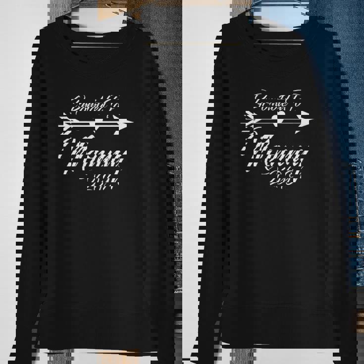 Promoted To Mommy 2022 Heart Arrow Sweatshirt Gifts for Old Women