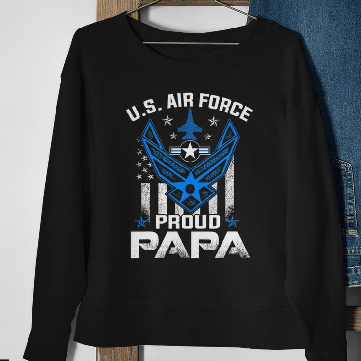 Proud Papa Us Air Force American Flag - Usaf Sweatshirt Gifts for Old Women