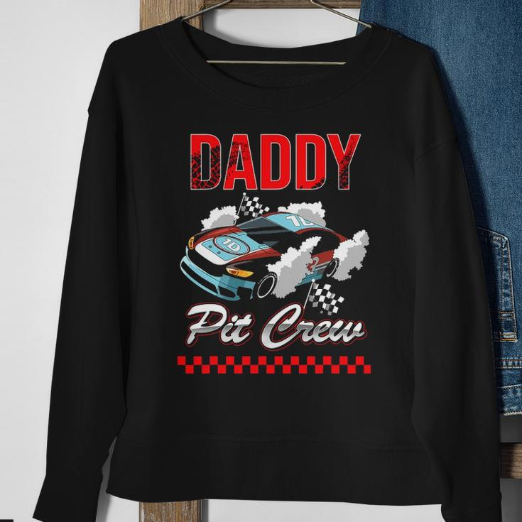 Race Car Birthday Party Racing Family Daddy Pit Crew Funny Sweatshirt Gifts for Old Women