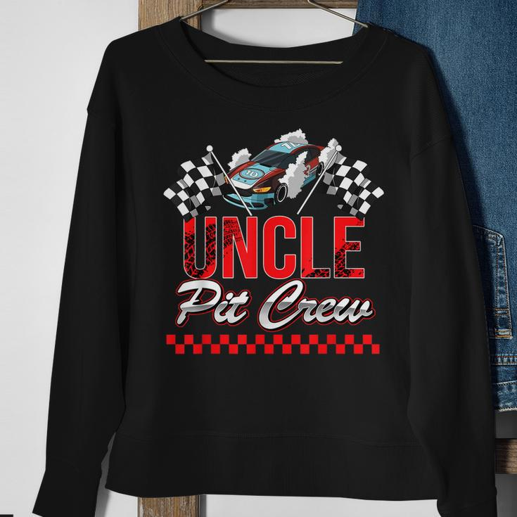 Race Car Birthday Party Racing Family Uncle Pit Crew Sweatshirt Gifts for Old Women