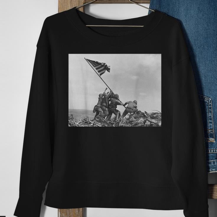 Raising The Flag On Iwo Jima Ww2 World War Ii Patriotic Sweatshirt Gifts for Old Women
