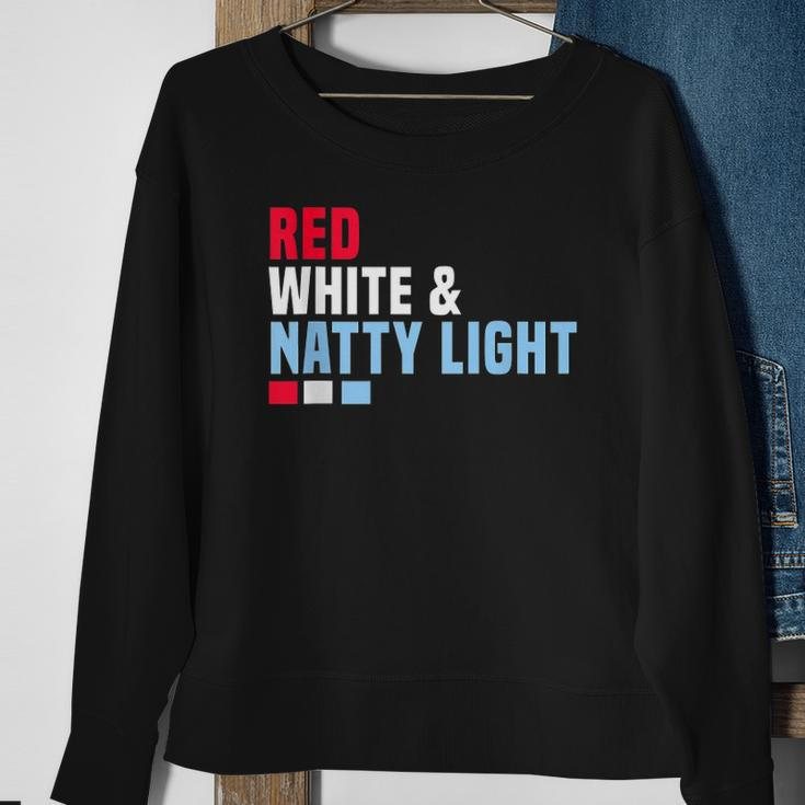 Red White And Natty-Light 4Th Of July Sweatshirt Gifts for Old Women