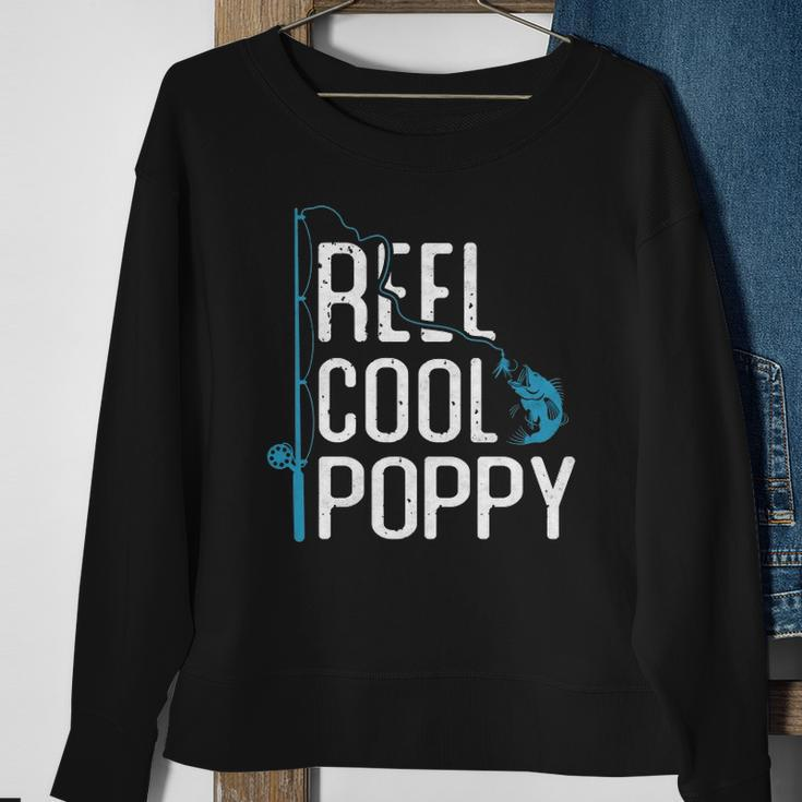 Reel Cool Poppy Fishing Fathers Day Gift Fisherman Poppy Sweatshirt Gifts for Old Women