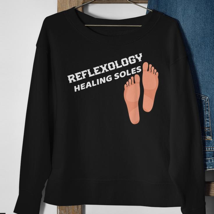 Reflexology Massage Therapist Reflexology Healing Soles Sweatshirt Gifts for Old Women