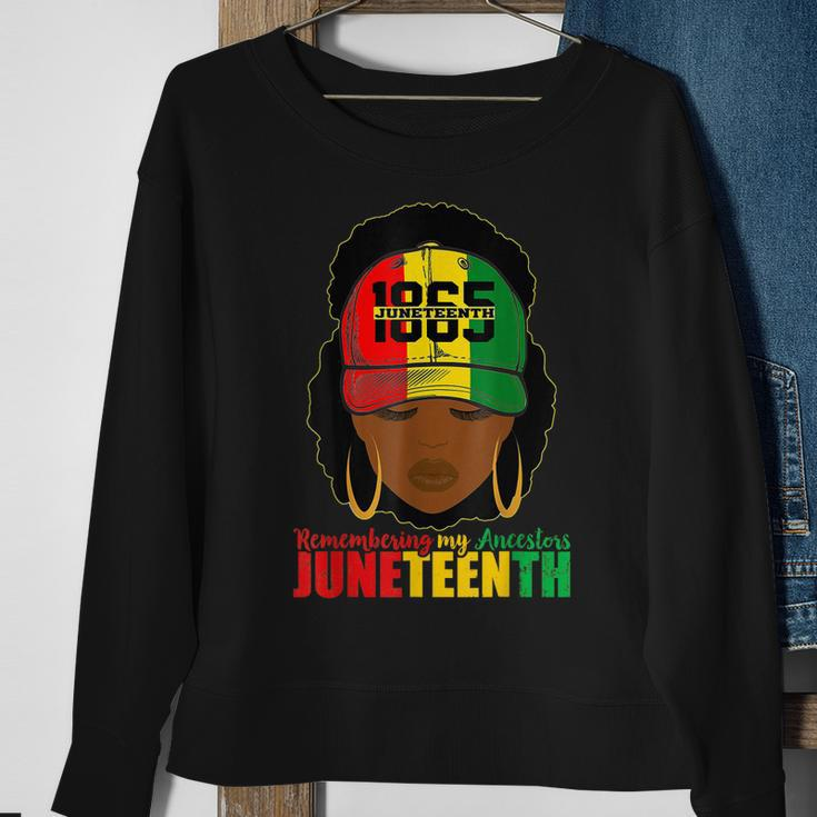 Remembering My Ancestors Junenth Black Women Black Pride Sweatshirt Gifts for Old Women