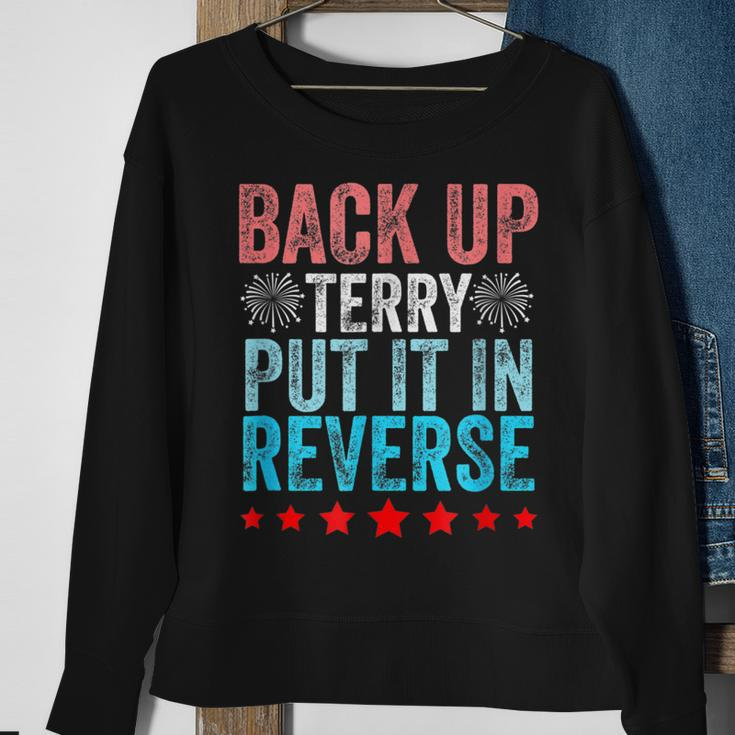 Retro Back Up Terry Put It In Reverse 4Th Of July Fireworks Sweatshirt Gifts for Old Women