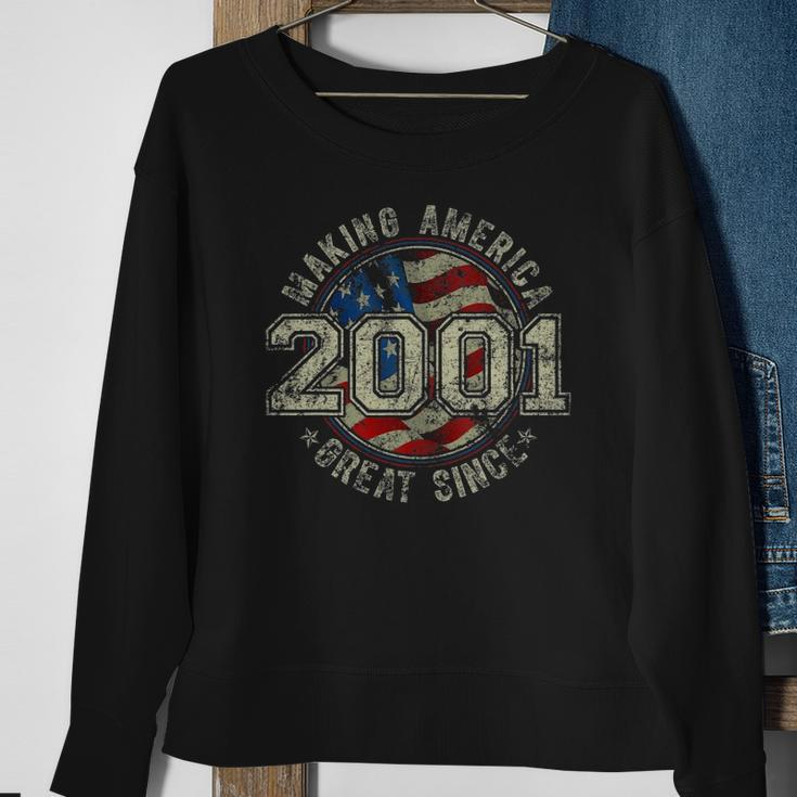 Retro Making America Great Since 2001 Vintage Birthday Party Sweatshirt Gifts for Old Women