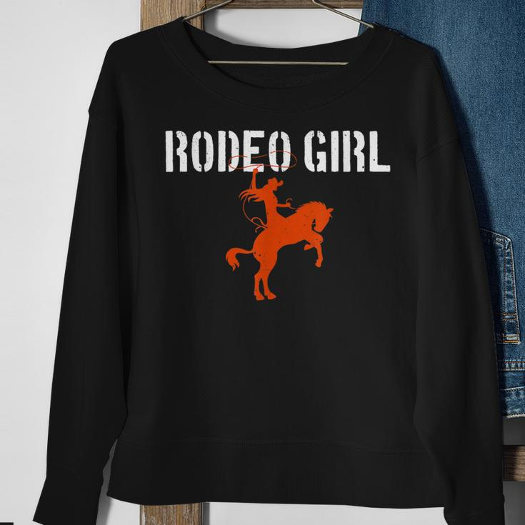 Rodeo Girl Cow Girl For Rodeo Sweatshirt Gifts for Old Women