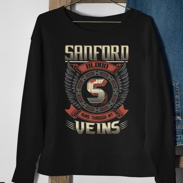 Sanford Blood Run Through My Veins Name V5 Sweatshirt Gifts for Old Women