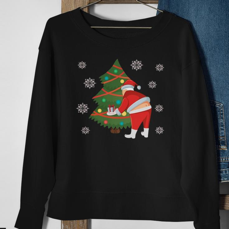 Santa Butt Crack Merry Christmas Sweatshirt Gifts for Old Women