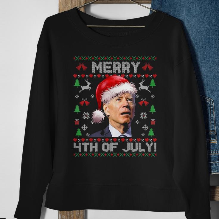 Santa Joe Biden Merry 4Th Of July Ugly Christmas Sweatshirt Gifts for Old Women