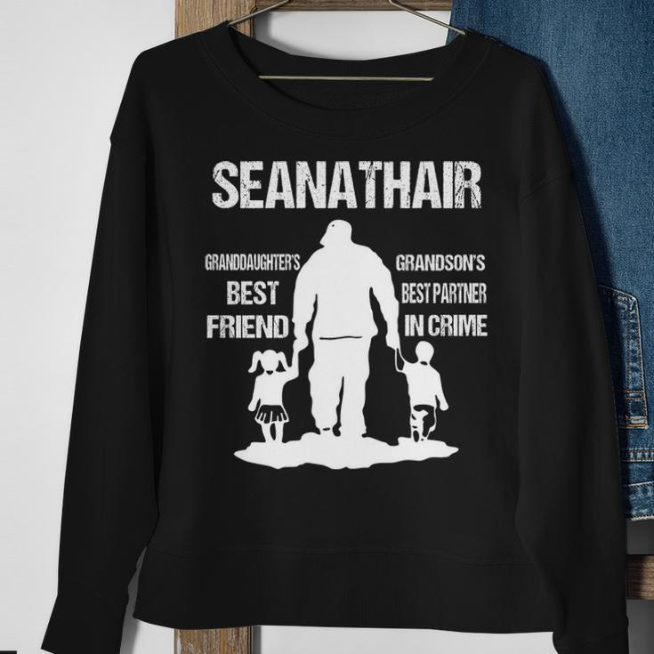 Seanathair Grandpa Gift Seanathair Best Friend Best Partner In Crime Sweatshirt Gifts for Old Women