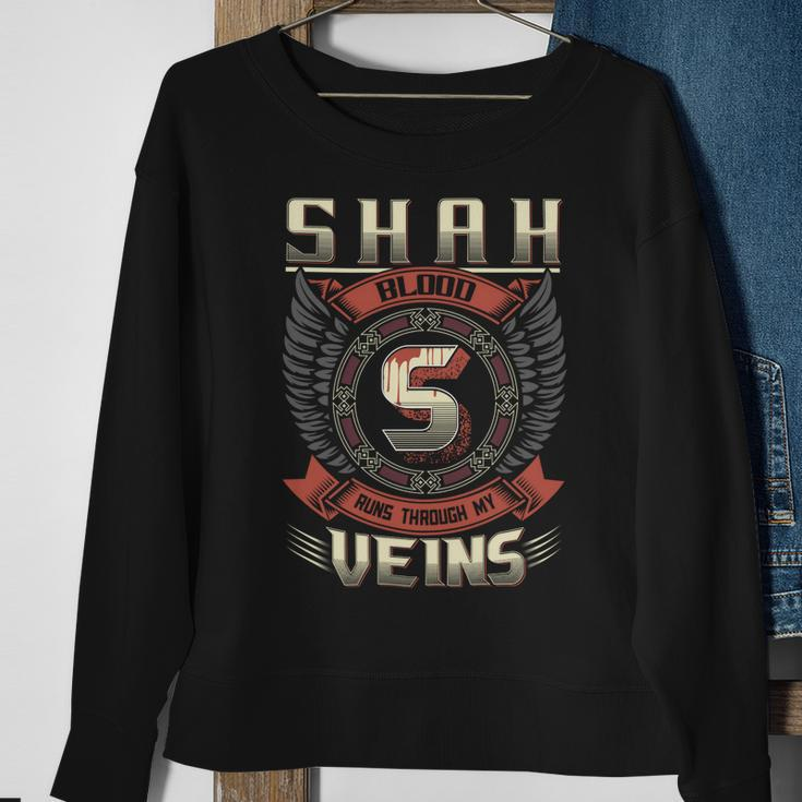 Shah Blood Run Through My Veins Name V5 Sweatshirt Gifts for Old Women