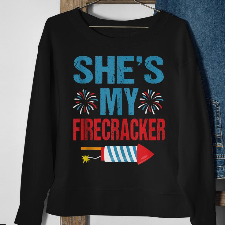 Shes My Firecracker His And Hers 4Th July Couples Sweatshirt Gifts for Old Women