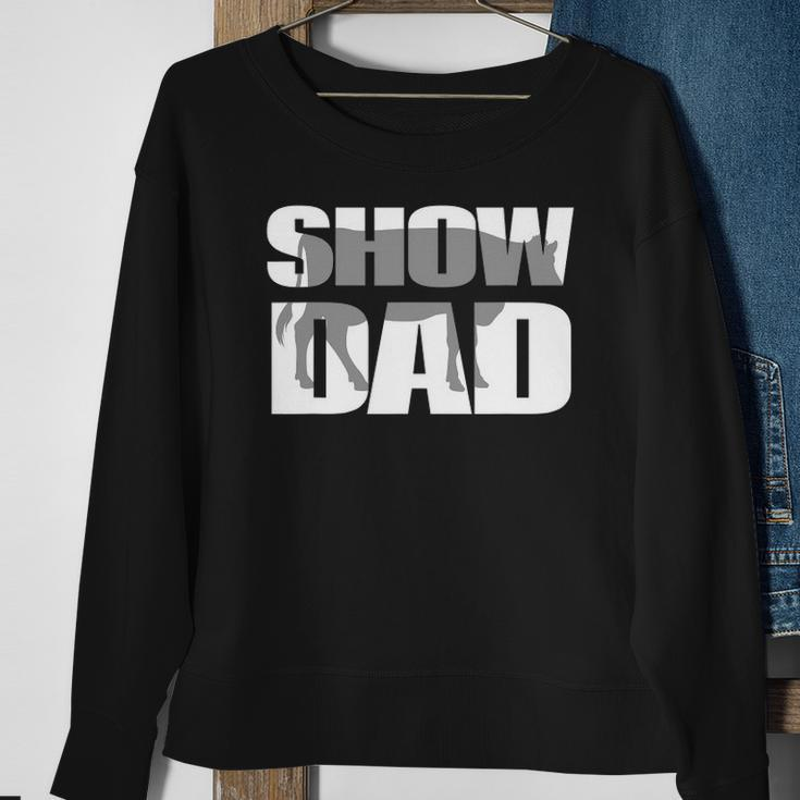 Show Dad Cow Dairy Cattle Fathers Day Sweatshirt Gifts for Old Women