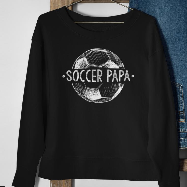 Soccer Papa Family Matching Team Player Gift Sport Lover Dad Sweatshirt Gifts for Old Women