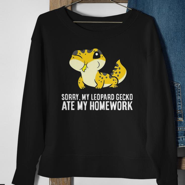 Sorry My Leopard Gecko Ate My Homework Sweatshirt Gifts for Old Women