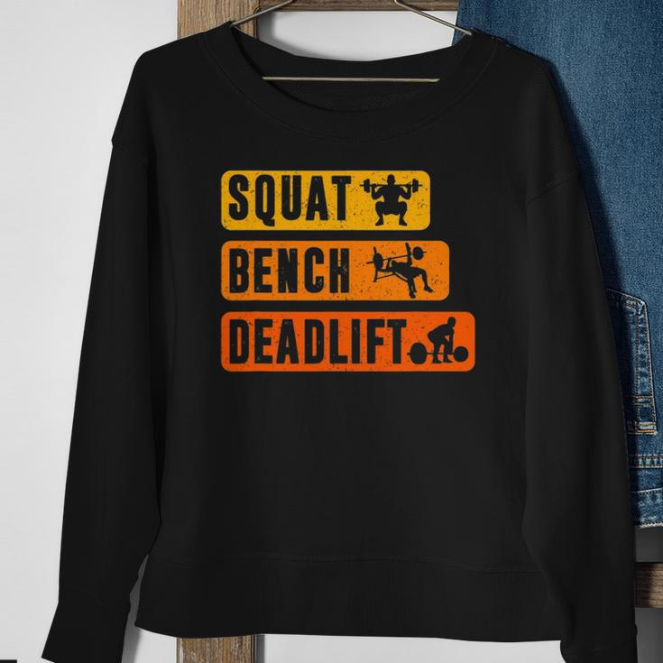 Squat Bench Deadlift Powerlifter Bodybuilding Fitness Sweatshirt Gifts for Old Women