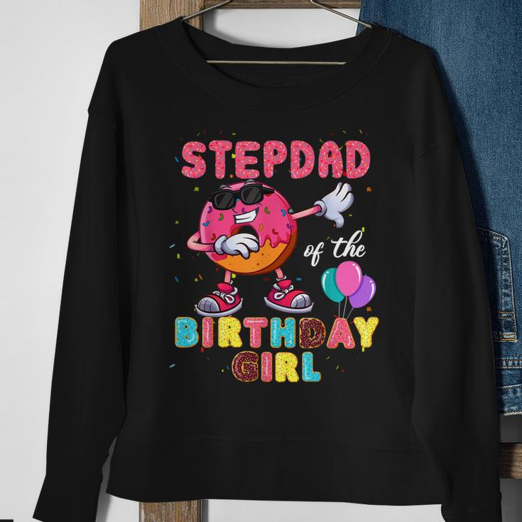 Stepdad Of The Birthday Girl Donut Dab Birthday Sweatshirt Gifts for Old Women