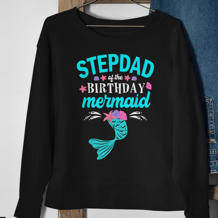 Stepdad Of The Birthday Mermaid Family Matching Sweatshirt Gifts for Old Women