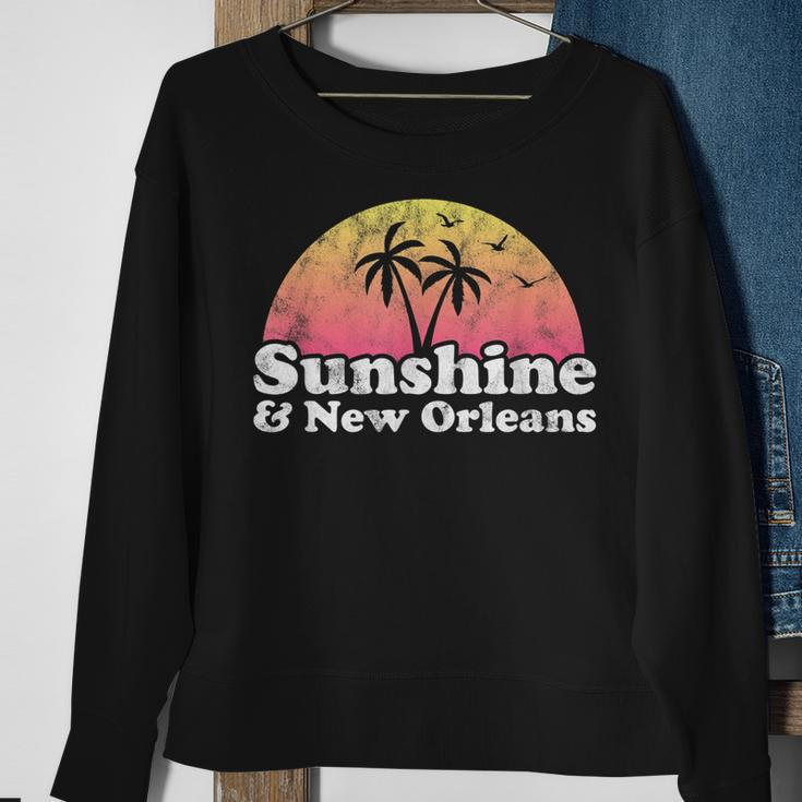 Sunshine And New Orleans Louisiana Sweatshirt Gifts for Old Women