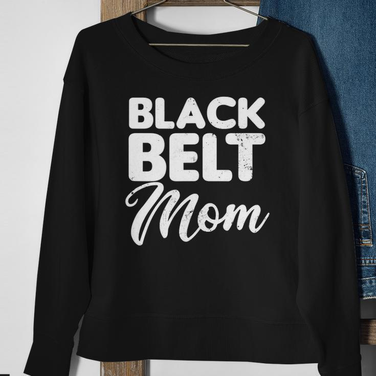 Taekwondo Mom Design Black Belt Mother Gift Sweatshirt Gifts for Old Women