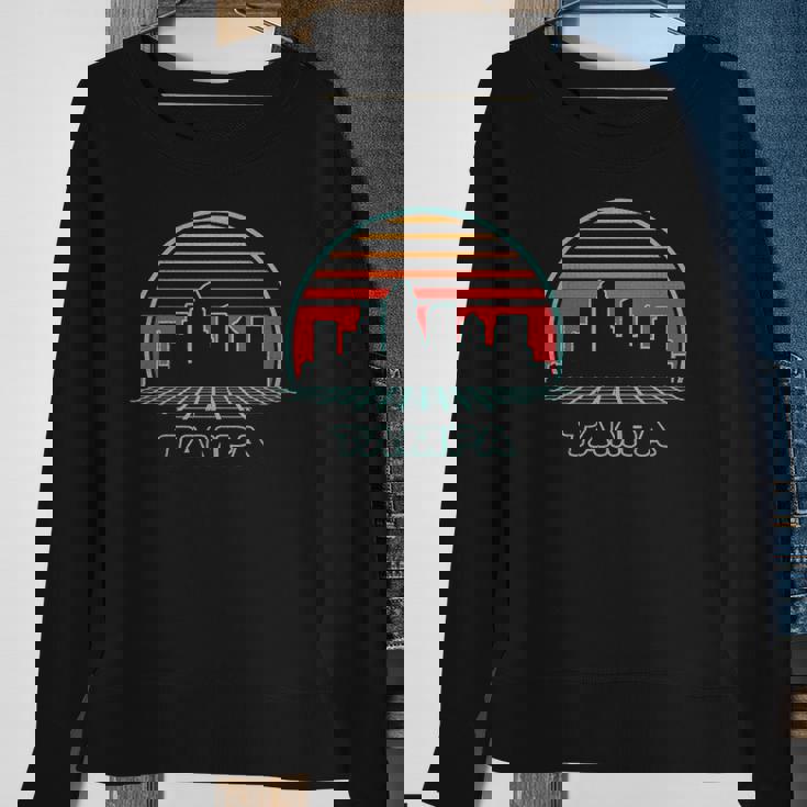 Tampa City Skyline Retro Vintage 80S Style Sweatshirt Gifts for Old Women