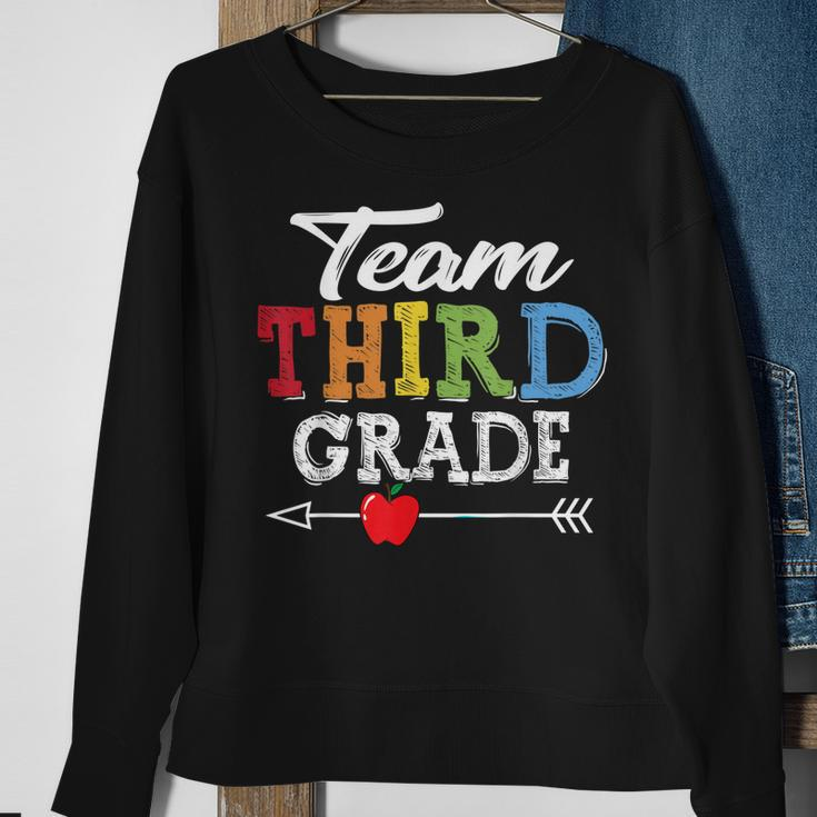 Team Third Grade Squad First Day Of School Teacher Kids Sweatshirt Gifts for Old Women