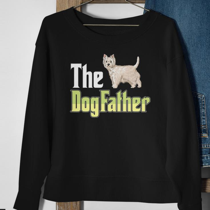 The Dogfather West Highland White Terrier Funny Dog Owner Sweatshirt Gifts for Old Women