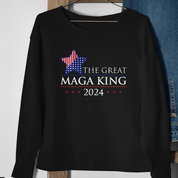 The Great Maga King Trump 2024 Proud Ultra Maga Sweatshirt Gifts for Old Women