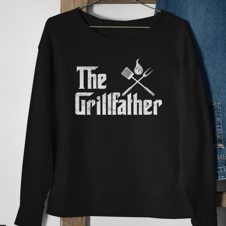 The Grillfather Funny Dad Bbq Sweatshirt Gifts for Old Women