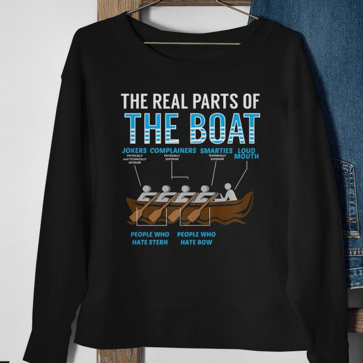 The Real Parts Of The Boat Rowing Gift Sweatshirt Gifts for Old Women