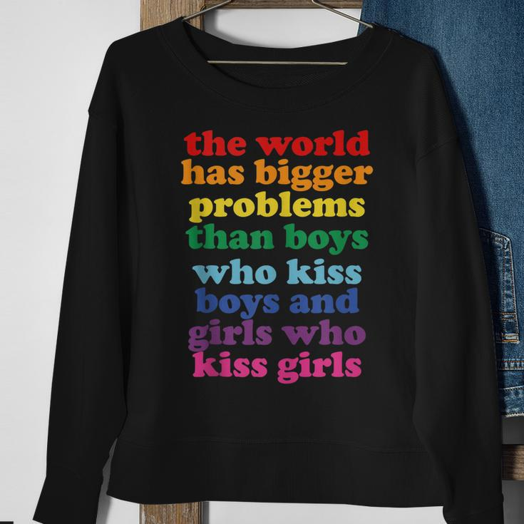The World Has Bigger Problems Lgbt Community Gay Pride Sweatshirt Gifts for Old Women