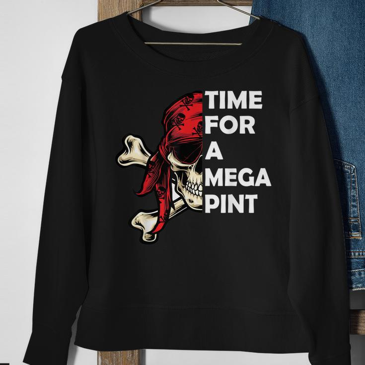 Time For A Mega Pint Funny Sarcastic Saying Sweatshirt Gifts for Old Women