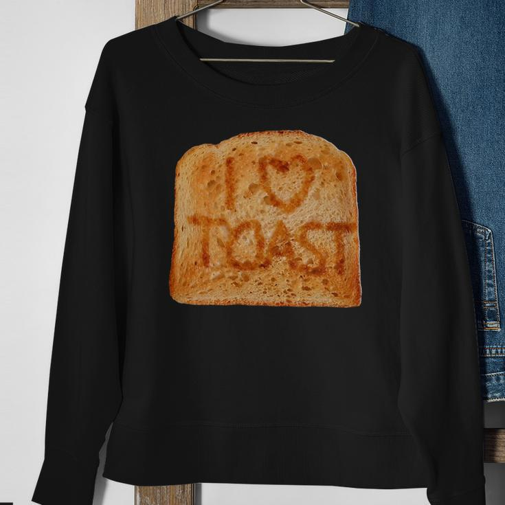 Toasted Slice Of Toast Bread Sweatshirt Gifts for Old Women
