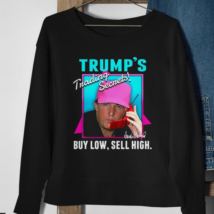 Trump’S Trading Secrets Buy Low Sell High Funny Trump Sweatshirt Gifts for Old Women