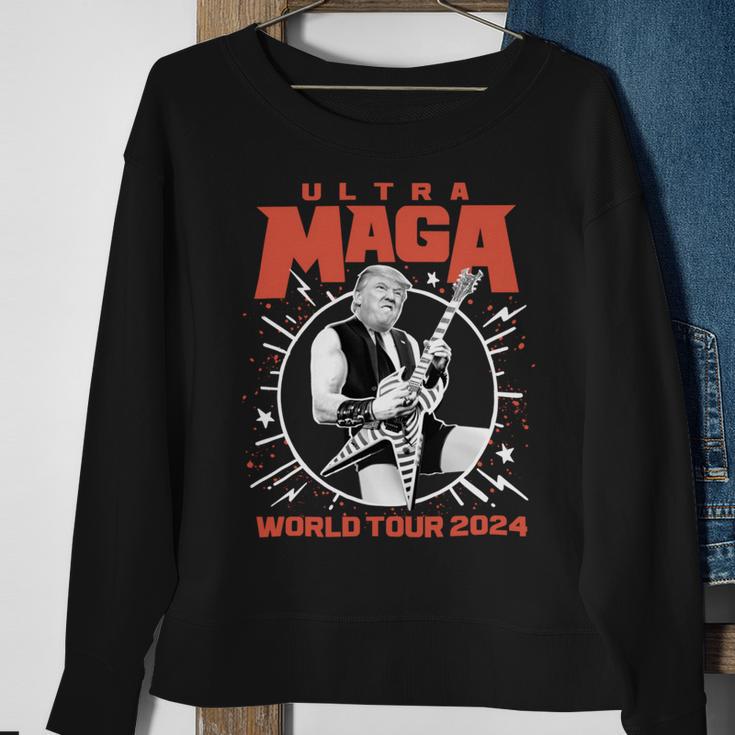 Ultra Maga Trump 2024 Tshirt Heavy Metal World Tour Sweatshirt Gifts for Old Women