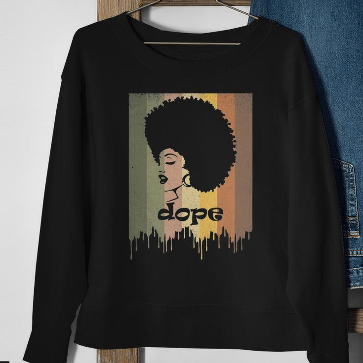 Unapologetically Dope Vintage Retro Black History Month Sweatshirt Gifts for Old Women