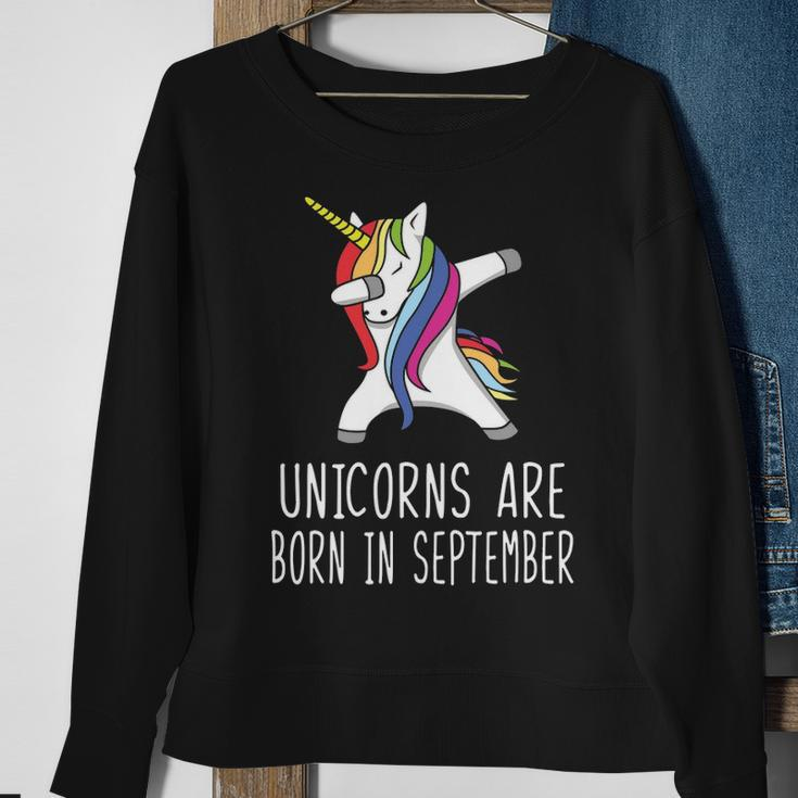 Unicorns Are Born In September Sweatshirt Gifts for Old Women