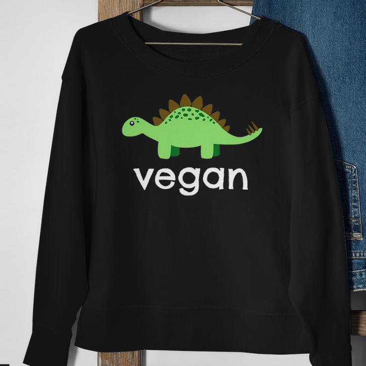 Vegan Dinosaur Green Save Wildlife Sweatshirt Gifts for Old Women