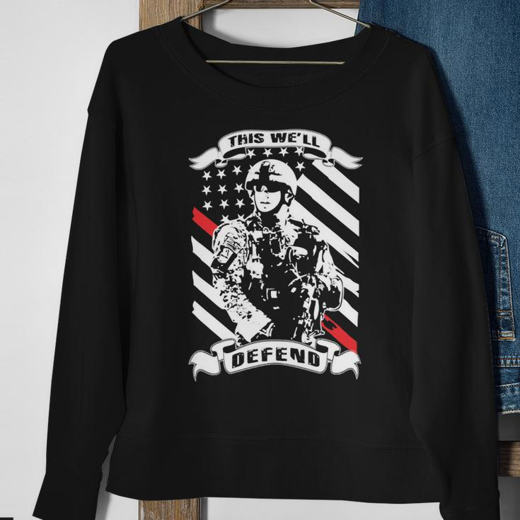 Veteran This Well Defend Veteran42 Navy Soldier Army Military Sweatshirt Gifts for Old Women