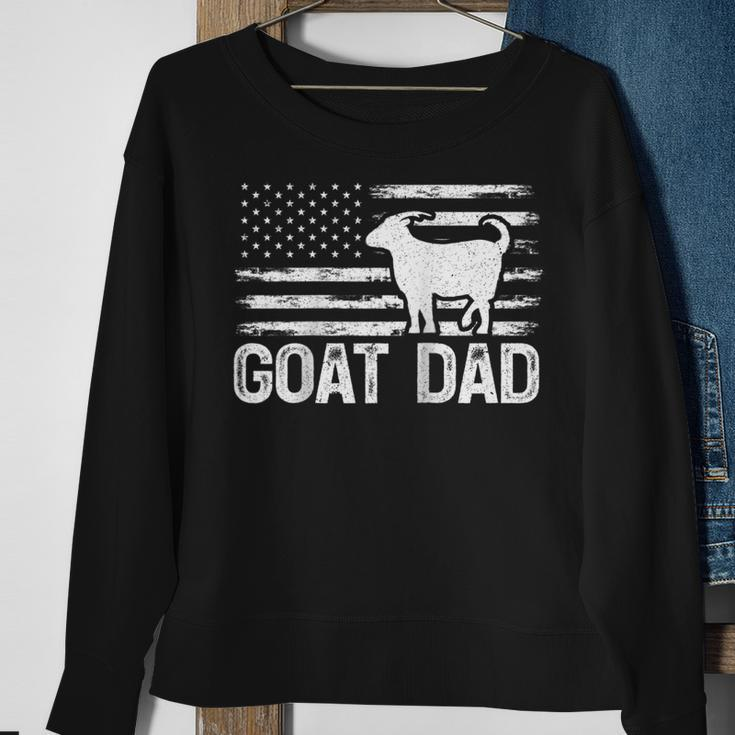 Vintage Goat Dad Retro American Flag Goat 4Th Of July Sweatshirt Gifts for Old Women