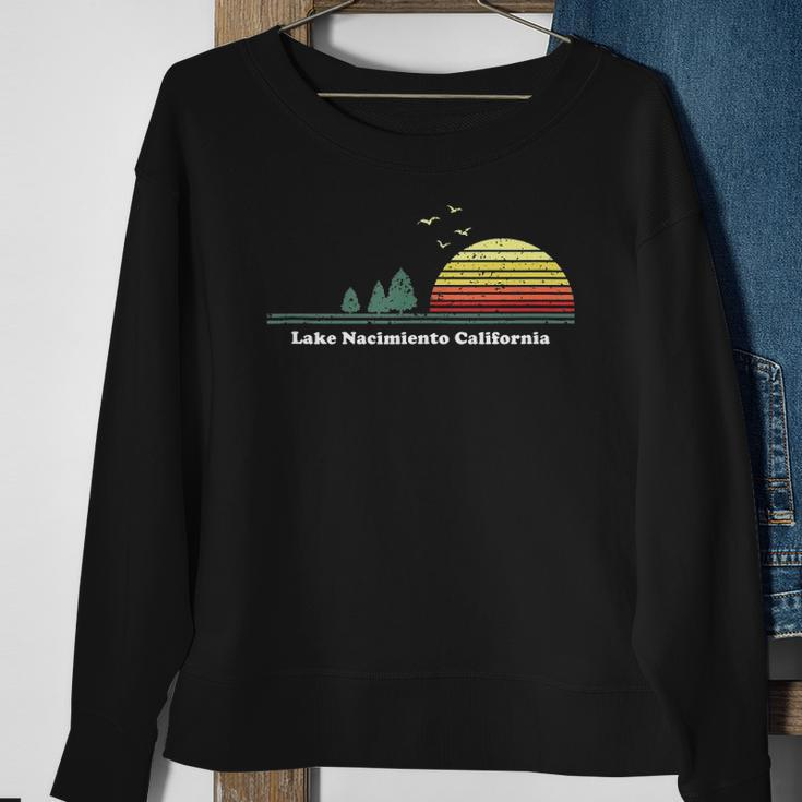 Vintage Lake Nacimiento California Sunset Souvenir Print Sweatshirt Gifts for Old Women