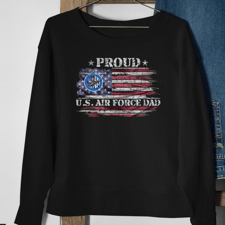 Vintage Usa American Flag Proud Air Force Veteran Dad Funny V2 Sweatshirt Gifts for Old Women